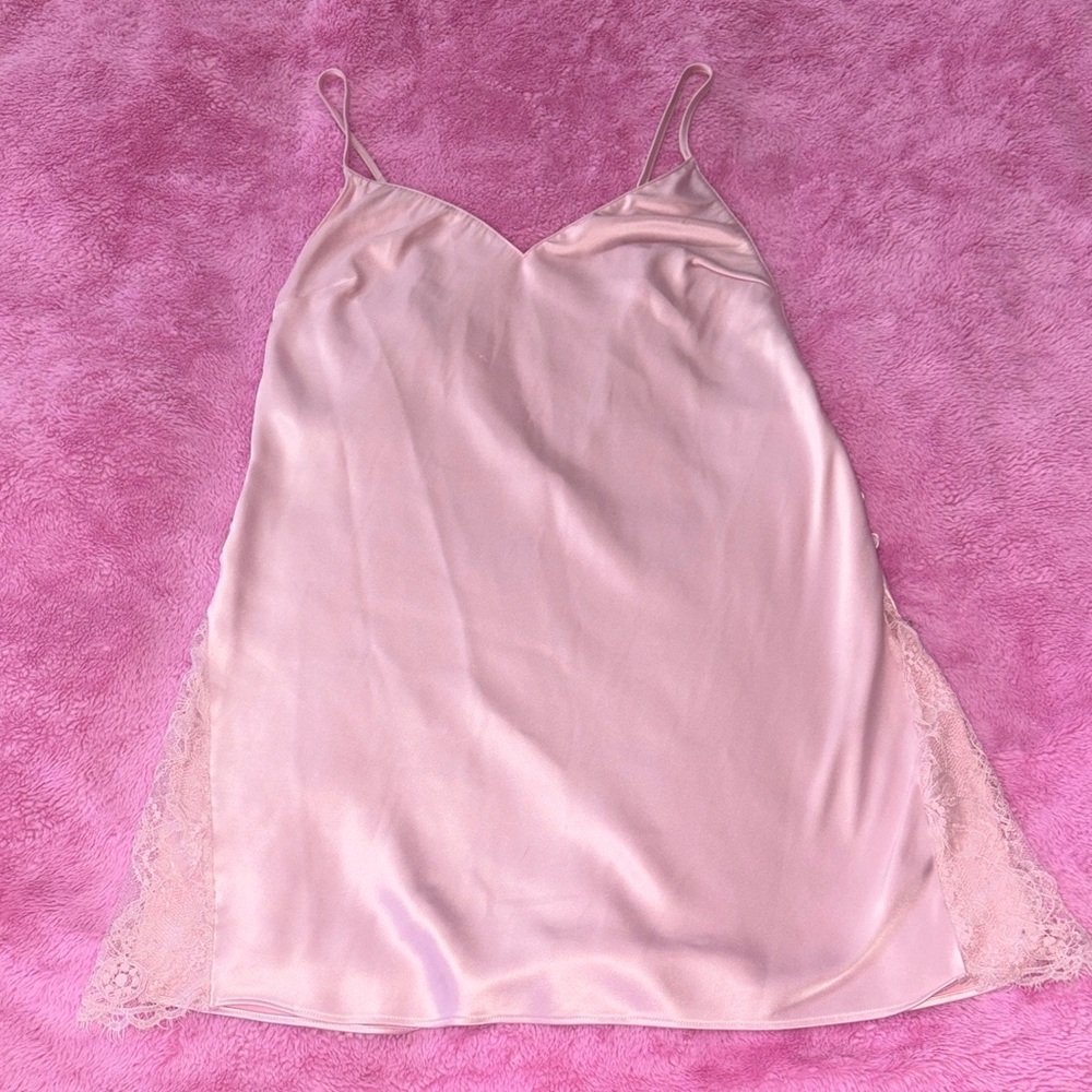 Elegant Pink Satin Slip Dress - Victorias Secret